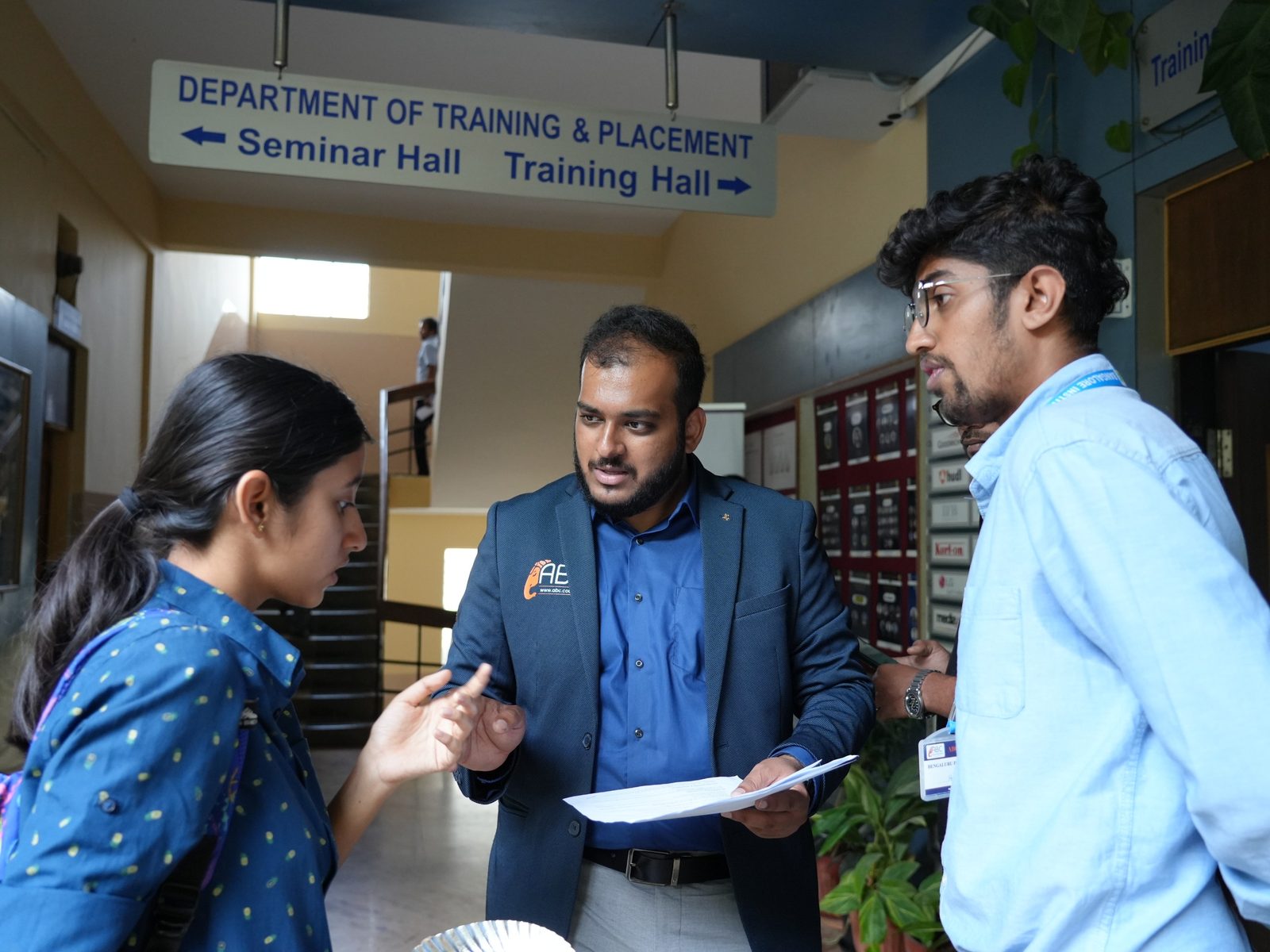 At the Training and Placement department