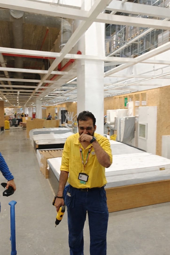 On the IKEA floor